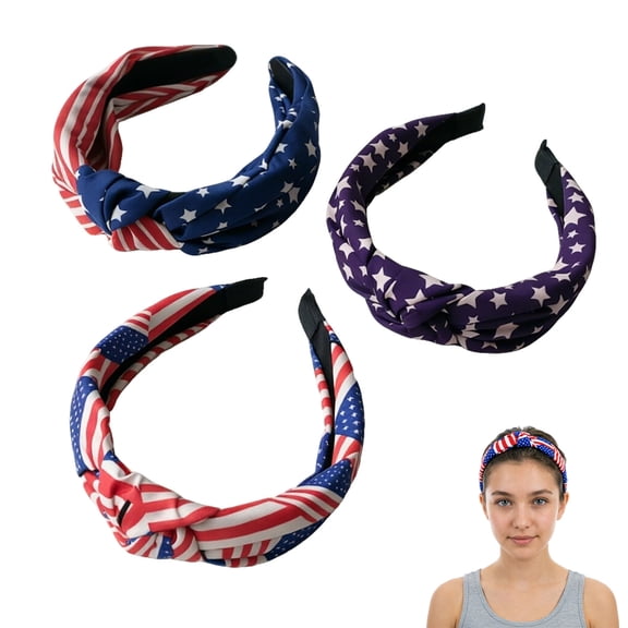 USA Flag Headbands American Patriotic Independence Day 4th of July Headband Red White and Blue Hair Hoop for Women Girls Gifts Hair Accessories