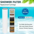 thumbnail image 2 of Shower head filter suitable for shower head filtration systems, removes heavy metals and chlorine. (4-pack), 2 of 4
