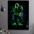 thumbnail image 3 of Cuadro Decorativo Luigi Neon Fondo Negro Canvas Listo Para Colgar 28x41cm Jungle Art Impresion Tela Arte, 3 of 6