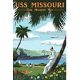 thumbnail image 1 of USS Missouri, Pearl Harbor Prewar (12x18 Wall Art Poster, Room Decor), 1 of 3