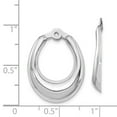 thumbnail image 3 of Real 14kt White Gold Polished Hoop Earring Jackets; for Adults and Teens; for Women and Men, 3 of 3