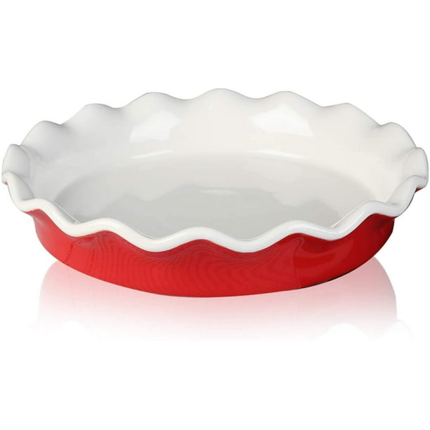 Ceramic Pie Dish, IGUOHAO 10 inch Pie Pan Pie Plates Round Bakeware for