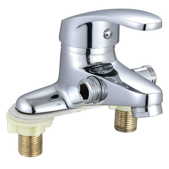 Bathroom Faucet Double-Hole Basin Hot And Cold Basin Tap Mixer Faucet 2 Ways Deck Mounted Zinc Alloy Sink Mixer Tap