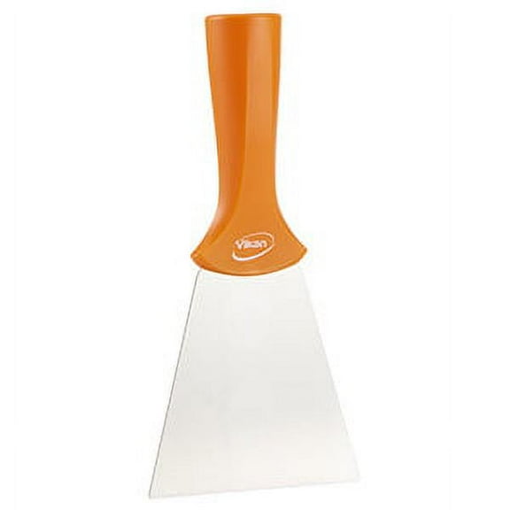 Vikan 4" Handle Mounted Stainless Steel Scraper - Orange (2 Units)