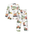 thumbnail image 2 of Kll Excavator Sleepwear Mens Flannel Pajamas,Long Cotton Pj Set, 2 of 9