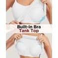 thumbnail image 5 of Women'S Tank Tops With Built-in Bra Comfortable and Breathable, Suitable for Both Outer and Inner Wear With thin Spaghetti Straps White M, 5 of 7