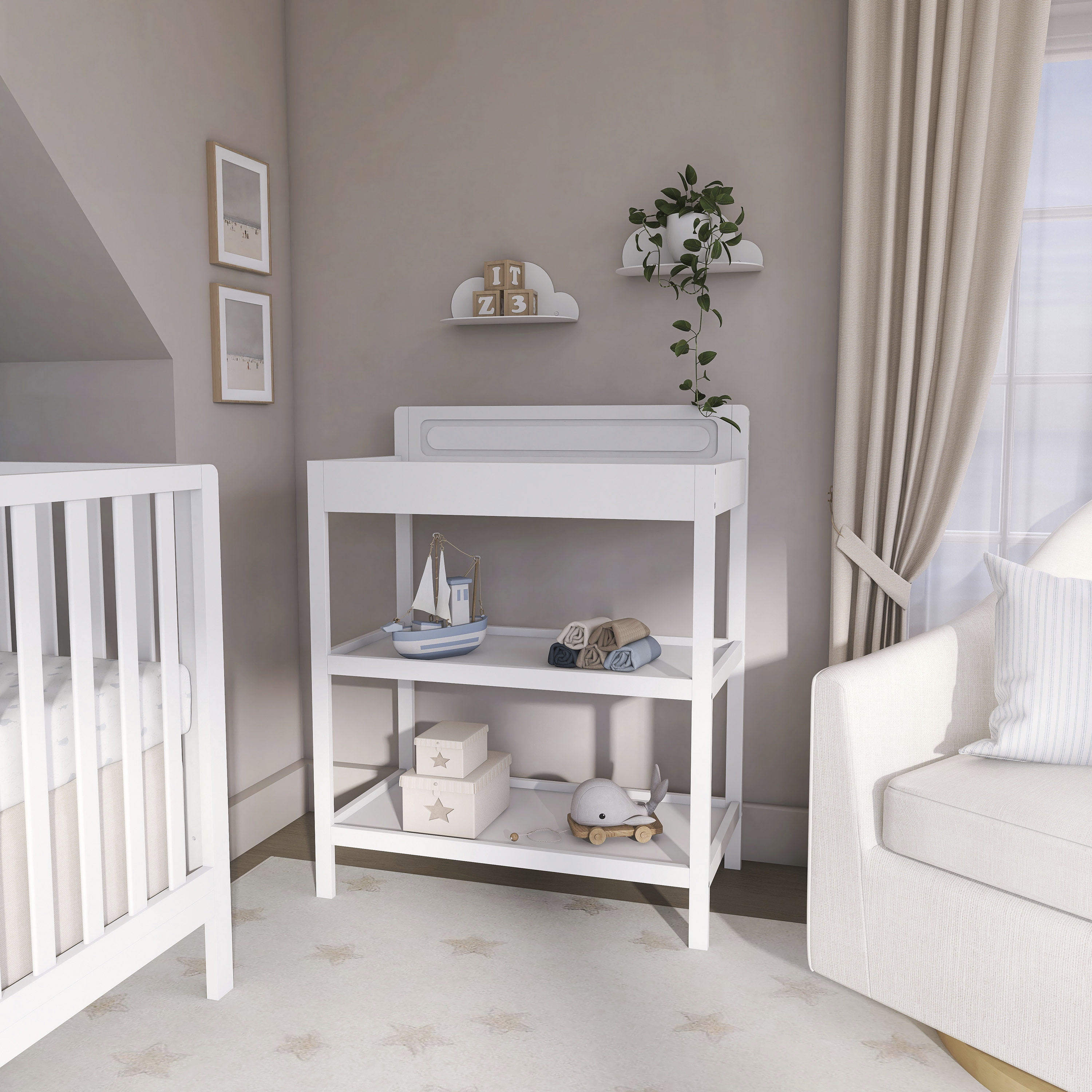 Dream On Me Avery Changing Table, White