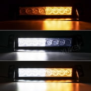 AUTOXBERT 8 LED Emergency Strobe Light Hazard Warning Strobe Lamp w/ Suction Cup for Car Truck