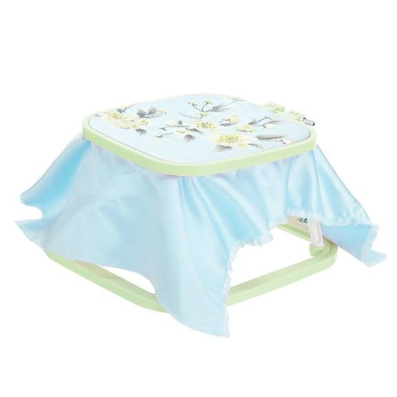 Uxcell 7.1" x 6.7" Square Embroidery Hoop Stand, Adjustable ABS Plastic Cross Stitch Stand Hands-Free 2-Tier Embroidery Hoop Holder Punch Needle Frame for Sewing Arts Needlework, Green