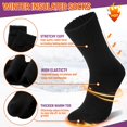 thumbnail image 4 of AMENLAN Calcetines térmicos calefactables para mujer para esquí, 3 pares, negros, 4 of 6