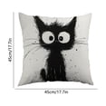 thumbnail image 3 of Streamlined Daily Black Line Fry Cats Pillow Cover Office Bedroom Pillow Cover Home Decoration, 3 of 6