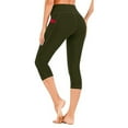 thumbnail image 3 of TIMIFIS High Waist Yoga Leggings with Pockets,Tummy Control Workout Running 4 Way Stretch Yoga Pants - Summer, 3 of 9