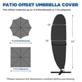 thumbnail image 4 of Lcogd 420D Waterproof Patio Umbrella Cover 8'-12', Outdoor Dustproof Universal Umbrella Cover with Support Rods, 4 of 7