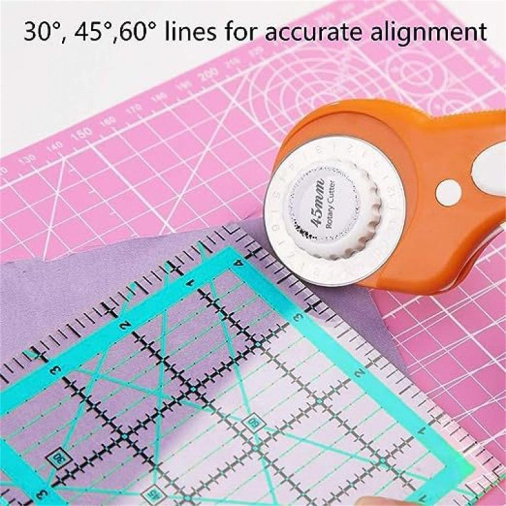 Necvior Professional Acrylic Quilting Ruler With Measurement Markings Patchwork Templates For Fabric Cutting Sewing Project