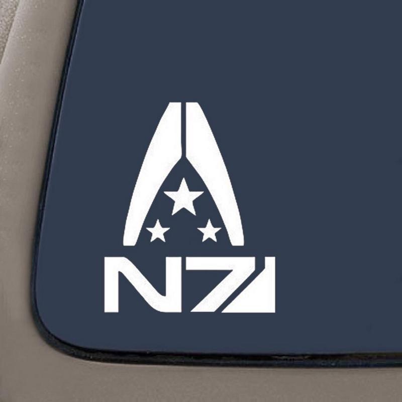 N7 Mass Effect Decal Sticker 6Inches By 4.8Inches White Vinyl