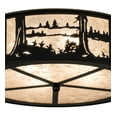thumbnail image 4 of Meyda Tiffany 237711 Quiet Pond 2 Light 22" Wide Semi-Flush Drum Ceiling Fixture - Black, 4 of 7