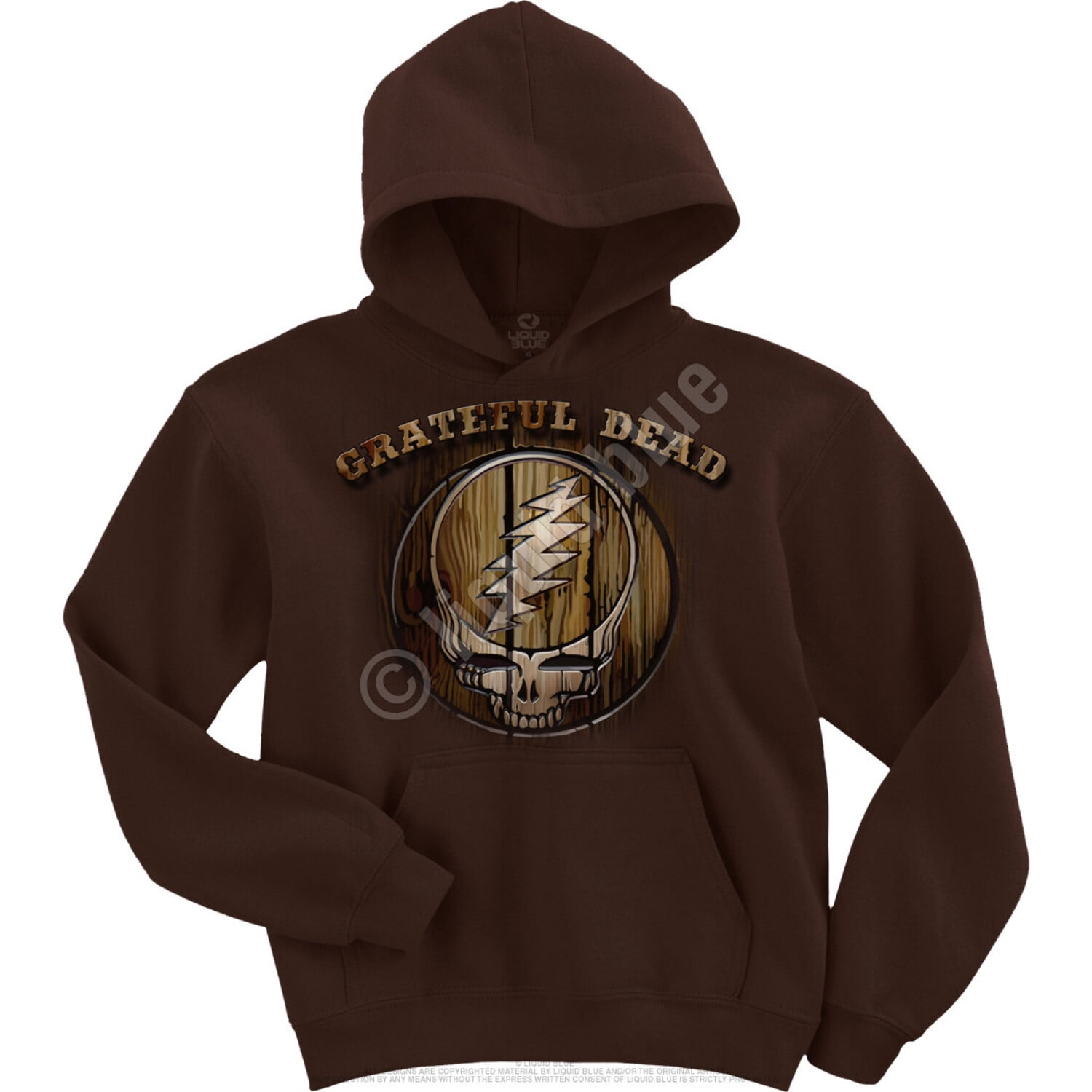 Grateful Dead Men s Dead Brand Hooded Sweatshirt XX Large Brown