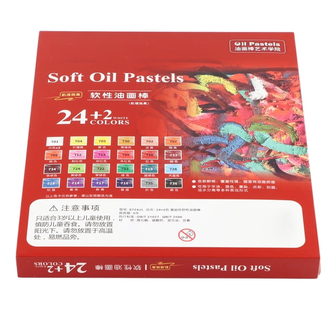Oubit Oil Pastel,24+2 Oil Painting Stick Painting Tool Art Supply Versatile Functionality