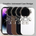 thumbnail image 2 of Creative Cute Astronaut Silicone Phone case with Camera Lens Protection Bracket for iPhone 14 13 12 11 XR Plus Pro Max Fashion Comfortable Anti-Scratch Spaceman Back Cover(Purple,13 Pro max), 2 of 8