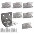 thumbnail image 1 of Soporte de esquina de acero inoxidable Junta de ángulo recto Soporte en forma de L Soporte de estante de soporte de esquina de metal resistente para madera Aufuga (30 1.5X1.2X1.2), 1 of 5
