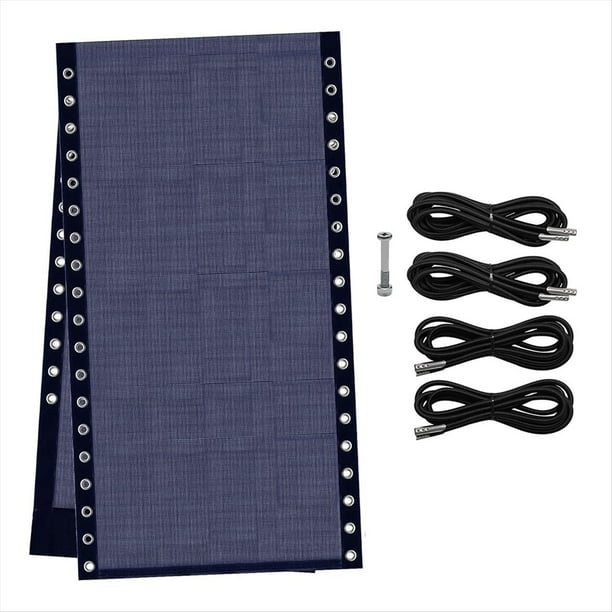 Tela de Repuesto para Silla con 4 Cuerdas Elásticas, Kit de Reparación de para Sillón Reclinable de Patio, Piscina Exterior C