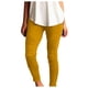 thumbnail image 1 of Pantalones cargo mujer Gibobby ajustados casuales multicolor con bolsillos Amarillo L, 1 of 5