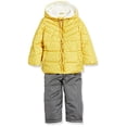 thumbnail image 1 of Girls' Insulated Two-Piece Overall Set Snowsuit, Dusty Yellow, 2T, 1 of 2