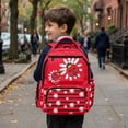 thumbnail image 4 of Yspwyqan Ladybug Daisy School Backpack for Kids Girls, 17 Inch Lightweight 600D Polyester Backpack, Multi-Pocket Fits 15.6 Laptop for Elementary Middle School, 4 of 7