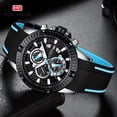 thumbnail image 3 of Mens Watches Military Sports Watch (Chronograph/Waterproof/Luminous/Calendar) Silicon Band Quartz Watch for Men, 3 of 7