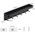 thumbnail image 3 of Key Holder, Black Key Holder, Key Storage Box, Hook Bar With Shelf, Wall Storage Box With 6 Hooks, Suitable For Kitchen And Office (Black), 3 of 5