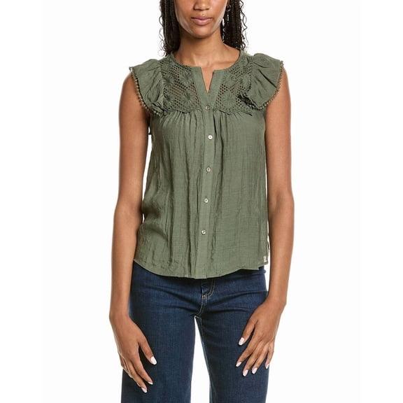 Nanette Nanette Lepore womens Sleeveless Top, l, Green