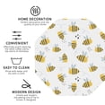 thumbnail image 3 of Lsque Bee Pattern 4" Drink Coasters Set of 4, PVC Leather Absorbent Coasters, Table Coaster Set Decorative Coffee Cup Coasters Housewarming Gift -Octagon, 3 of 6