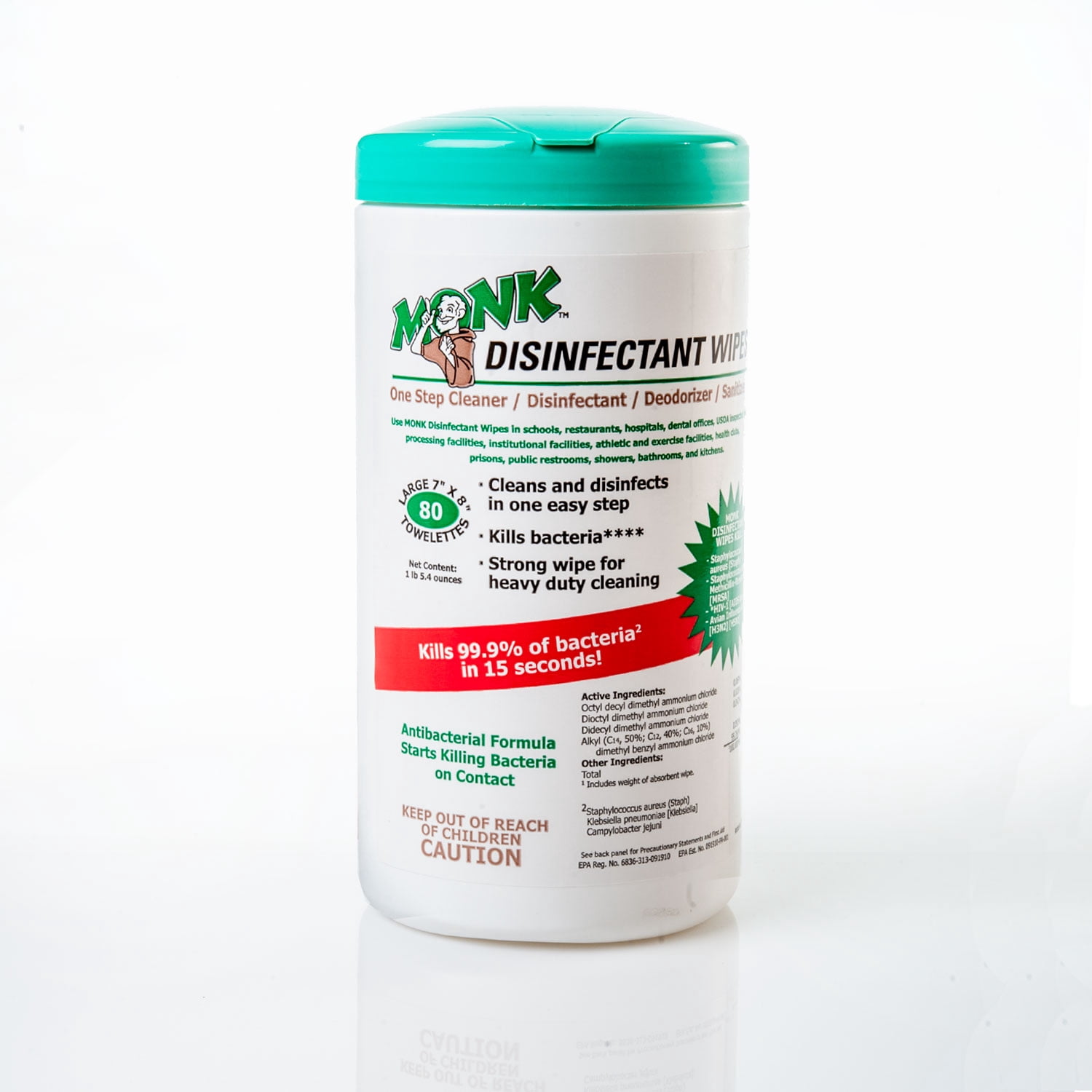 Monk Disinfectant Wipe - 80 ct.