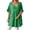 Green, variant on Women's V Neck Short Sleeve Ruffle Loose Summer Flowy Mini Dress