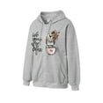 thumbnail image 2 of Seyurigaoka Women Juniors Casual Outwear, Animal Letter Long Sleeve Zipper Sweatshirt, 2 of 9