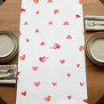 thumbnail image 5 of Table Runners 72 Inches Long Dress Scarves, Valentine's Day Farmhouse Kitchen Table Runner, Coffee Tablerunners, Watercolor Love Flowers Leaves Plants Spring 16x72 Inch, 5 of 9
