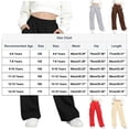 thumbnail image 3 of NAISIBABY Girls Sweatpants, Straight Leg with Multi-Pockets Elastic Waist Casual Cargo Athletic Pants Navy 12T, 3 of 6