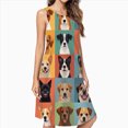 thumbnail image 2 of Cute Dog Sketch Casual Sleeveless Loose Sundress Dress For Women Summer Dress Daily Woman, 2 of 4