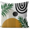 thumbnail image 6 of Boho Pillow Covers 20x20 Set of 2, Bohemian Mid Century Style Green Gold Throw Pillow Covers Linen Farmhouse Vintage Abstract Art Boho Decor Cushion Case Home Decor for Couch Sofa Outdoor, 6 of 6