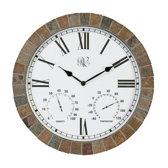 River City Clocks Tile Indoor/Outdoor 15 in. Wall Clock with