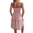 thumbnail image 6 of Coduop Women's Spaghetti Straps Floral Dress Bow Knot Cutout Sleeveless Party Holiday A-line Dress, 6 of 7