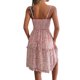 thumbnail image 4 of Las mujeres tirantes espaguetis Vestido Floral Verano Nudo Recorte Fiesta sin Mangas Vestido A-line para Cocktail Nightclub Playa Nituyy Vestido floral halter de mujer, 4 of 5