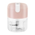 thumbnail image 4 of Mini picadora de ajo eléctrica, machacador de alimentos portátil, recargable, 250 ml rosa, 4 of 9
