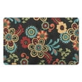 thumbnail image 1 of Modern Green Floral Rug 20x32 Inch - Non-Slip, Washable Area Rug for Entryway, Bedroom, Bathroom, Laundry Room - Small Distressed Accent Floor Carpet, 1 of 5