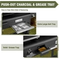 thumbnail image 5 of Propane Gas Griddle Charcoal Grill Combo Flat Top Griddle W/Dual Lids & 2 Side Shelves Dual Fuel BBQ Grill for Outdoor Barbecue, 5 of 7