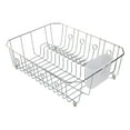 thumbnail image 3 of Dish Drying Rack, Rubbermaid Dish Rack with Utensil Holder for Kitchen Countertop, Large, Chrome, 3 of 5