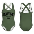 thumbnail image 6 of JCCXIN Toddler Kid Girls Swimwear Letter Print One-Piece Comfort Stretch Summer Comfort Water Play Sweet Party Bathing Suit,Army Green,13-14 Years, 6 of 6