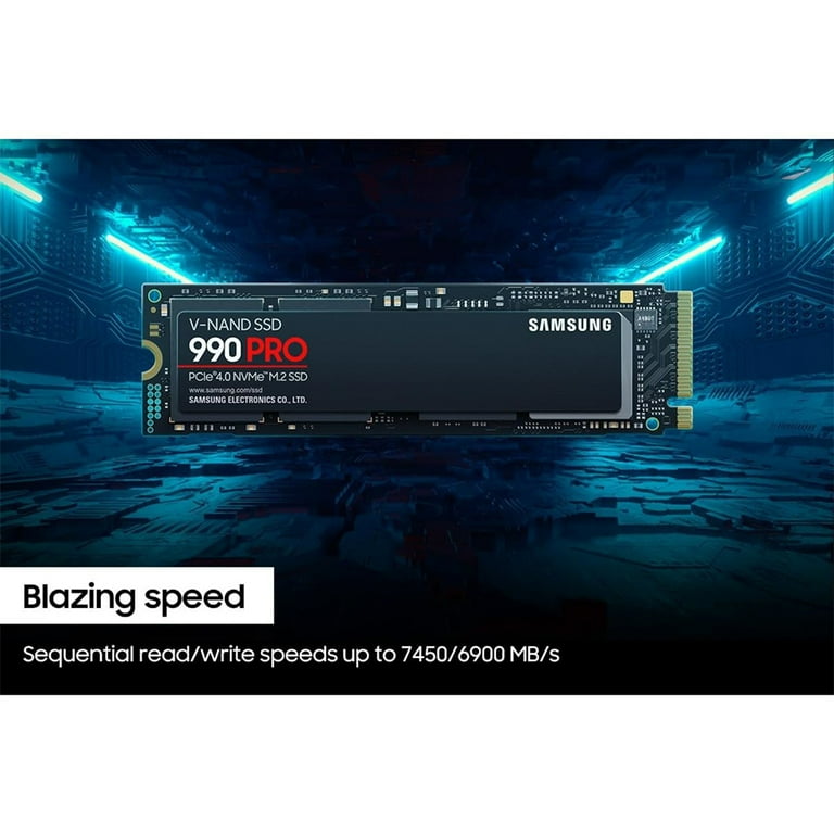 Samsung 990 PRO 4TB PCIe 4.0 NVMe M.2 SSD 2 Pack - Internal Solid