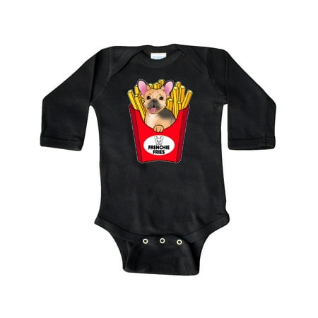 

Inktastic Cute Frenchie in French Fries Gift Baby Boy or Baby Girl Long Sleeve Bodysuit