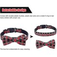 thumbnail image 4 of Pet Dog Cat Collar Christmas Snow Pattern Adjustable Nylon Necktie Bowknot Bowtie Traction Rope, 4 of 5